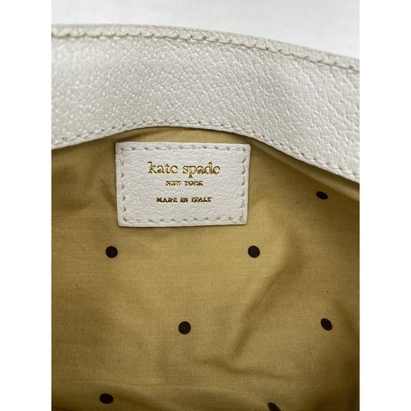Kate Spade Off white suede and Leather Clutch Made in Italy - Picture 8 of 15